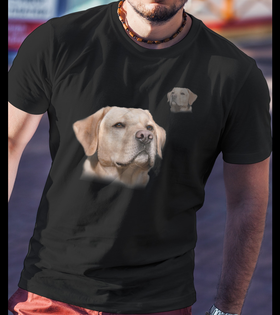 Funny Yellow Lab Dog Photo School Labrador T-Shirt