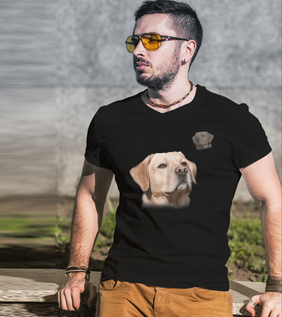 Funny Yellow Lab Dog Photo School Labrador T-Shirt