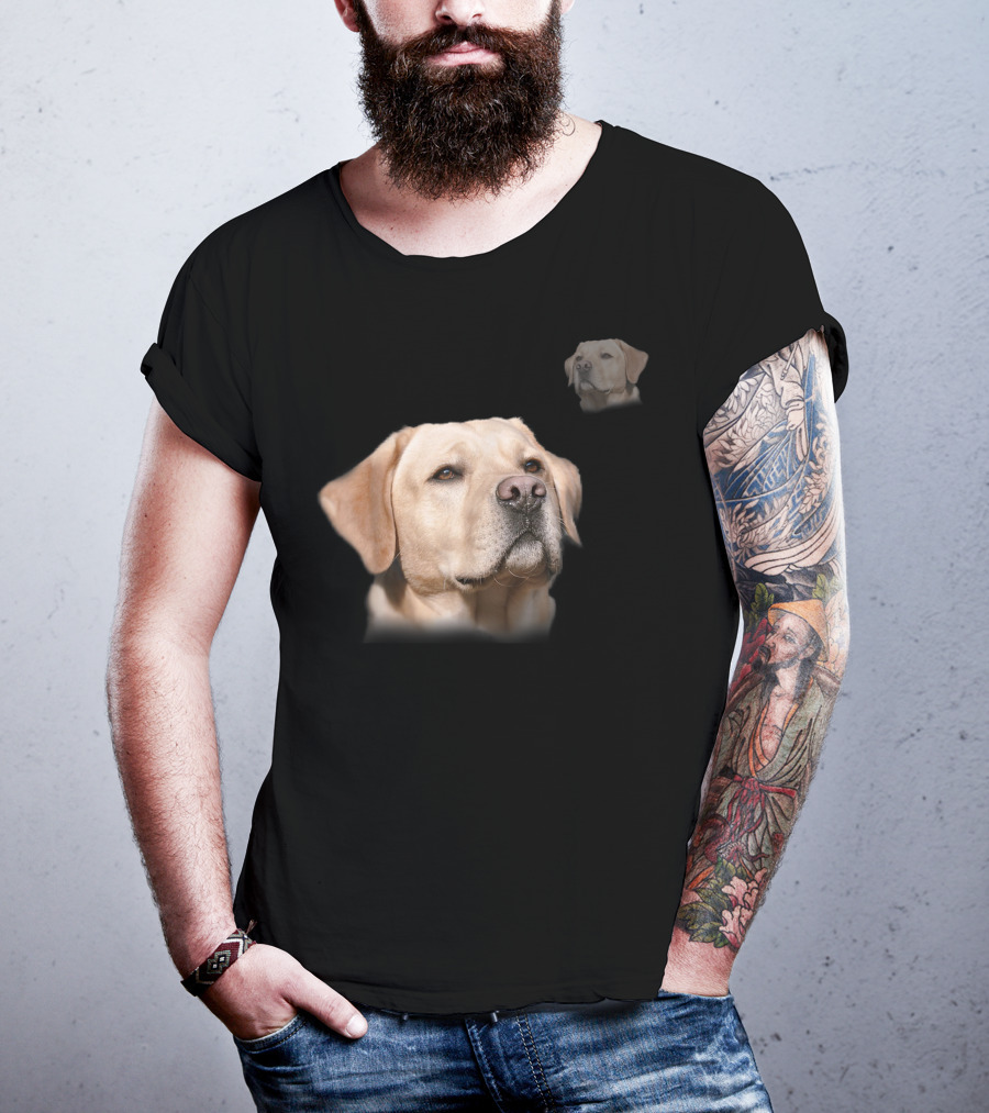 Funny Yellow Lab Dog Photo School Labrador T-Shirt