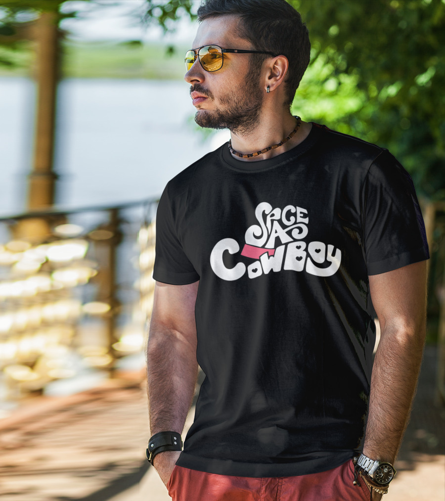 Space Cowboy Retro Typography T-Shirt