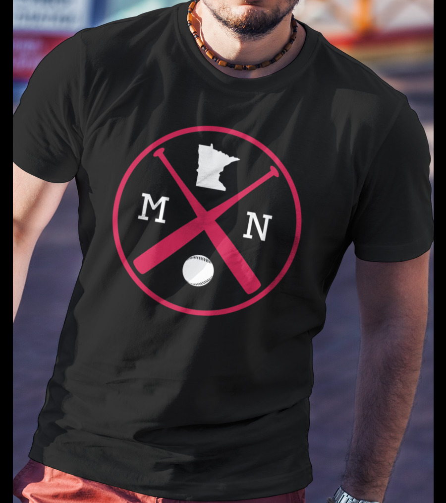 Minnesota MN Baseball Bats Mpls Stp Team Iconic T-Shirt