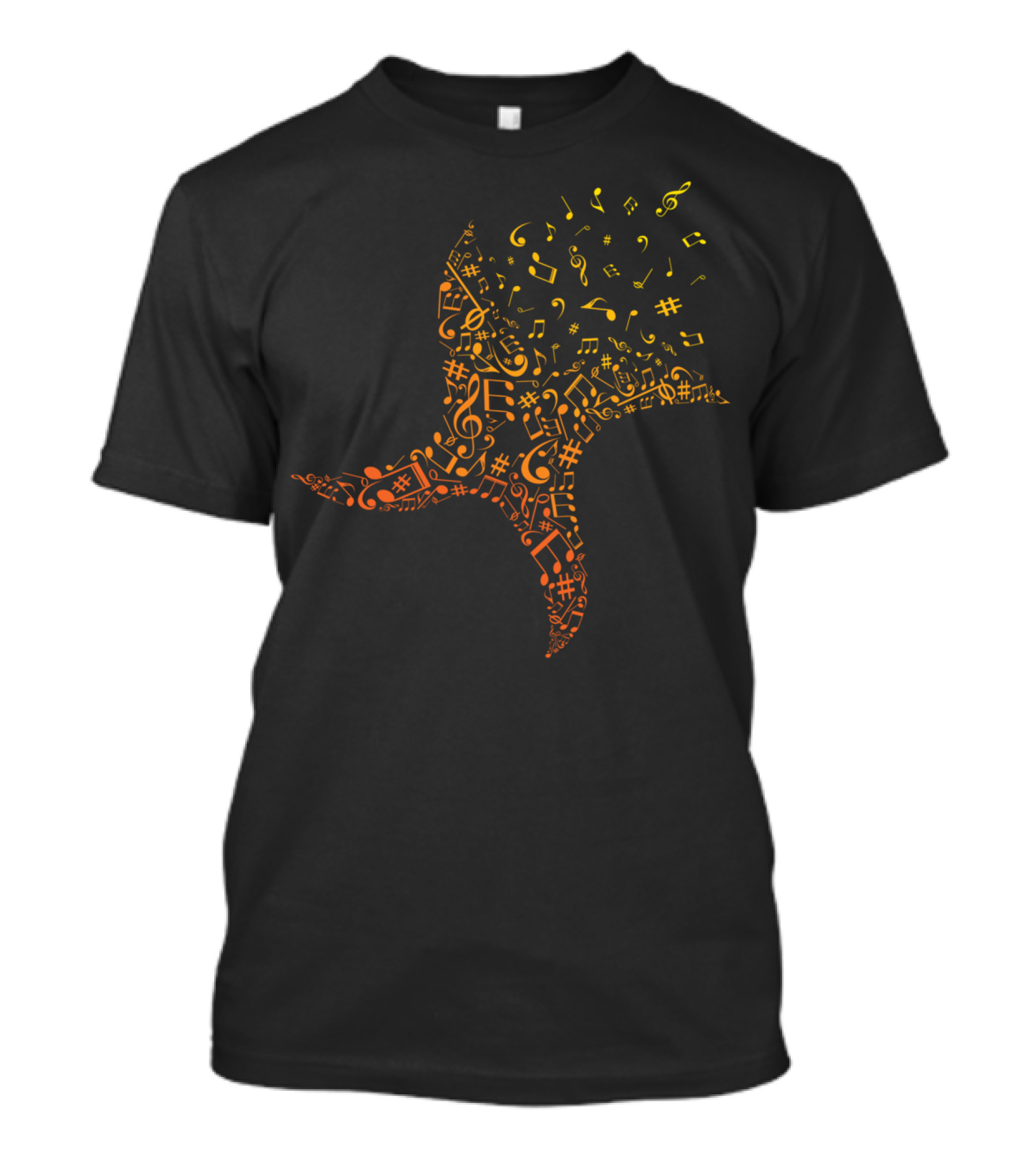 Music Ninja Shuriken Musical Notes Shurikens T-Shirt