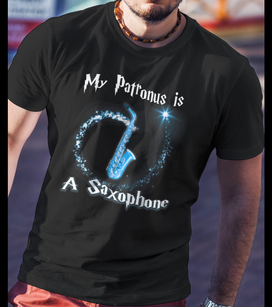 My Patronus Is A Saxophone Magical Music T-Shirt