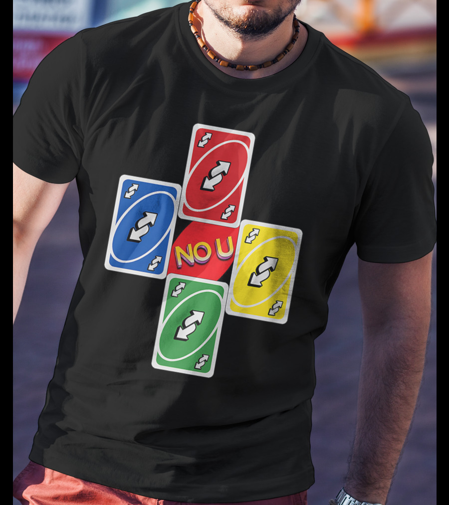 No U Reverse Card Cross Multicolor T-Shirt