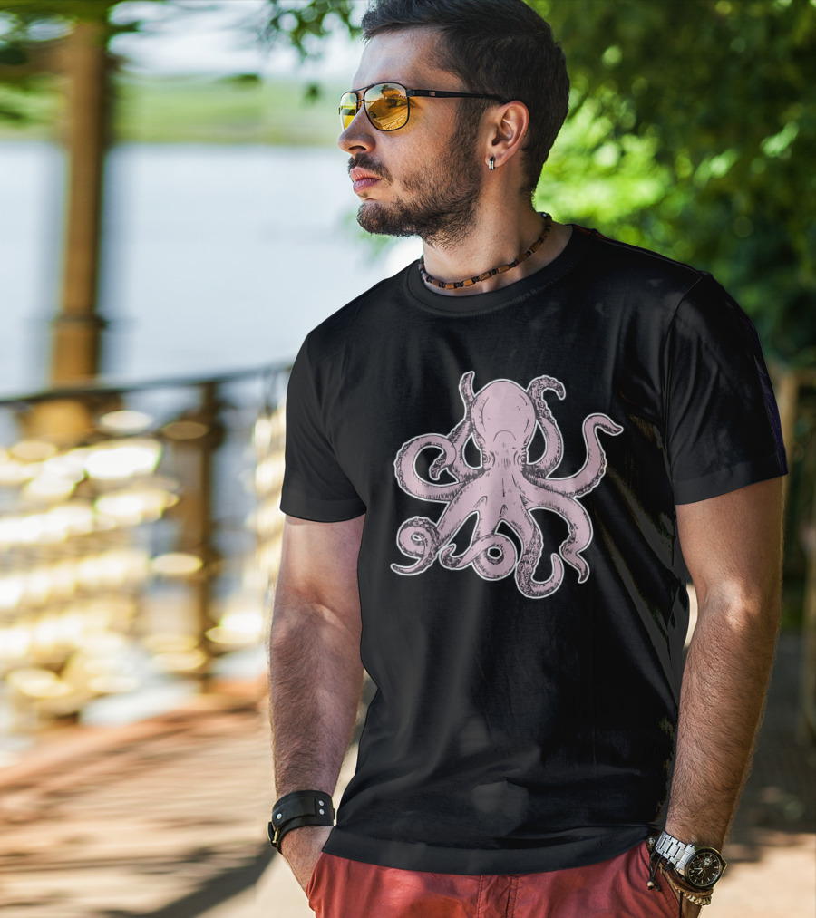Octopus Tentacles Pink T-Shirt