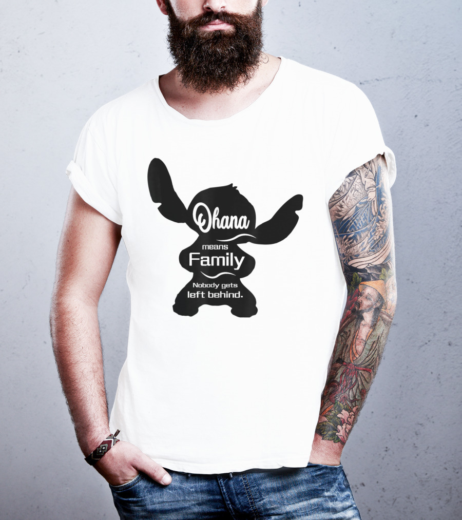 Ohana Means Family Nobody Gets Left Behind Stitch T-Shirt