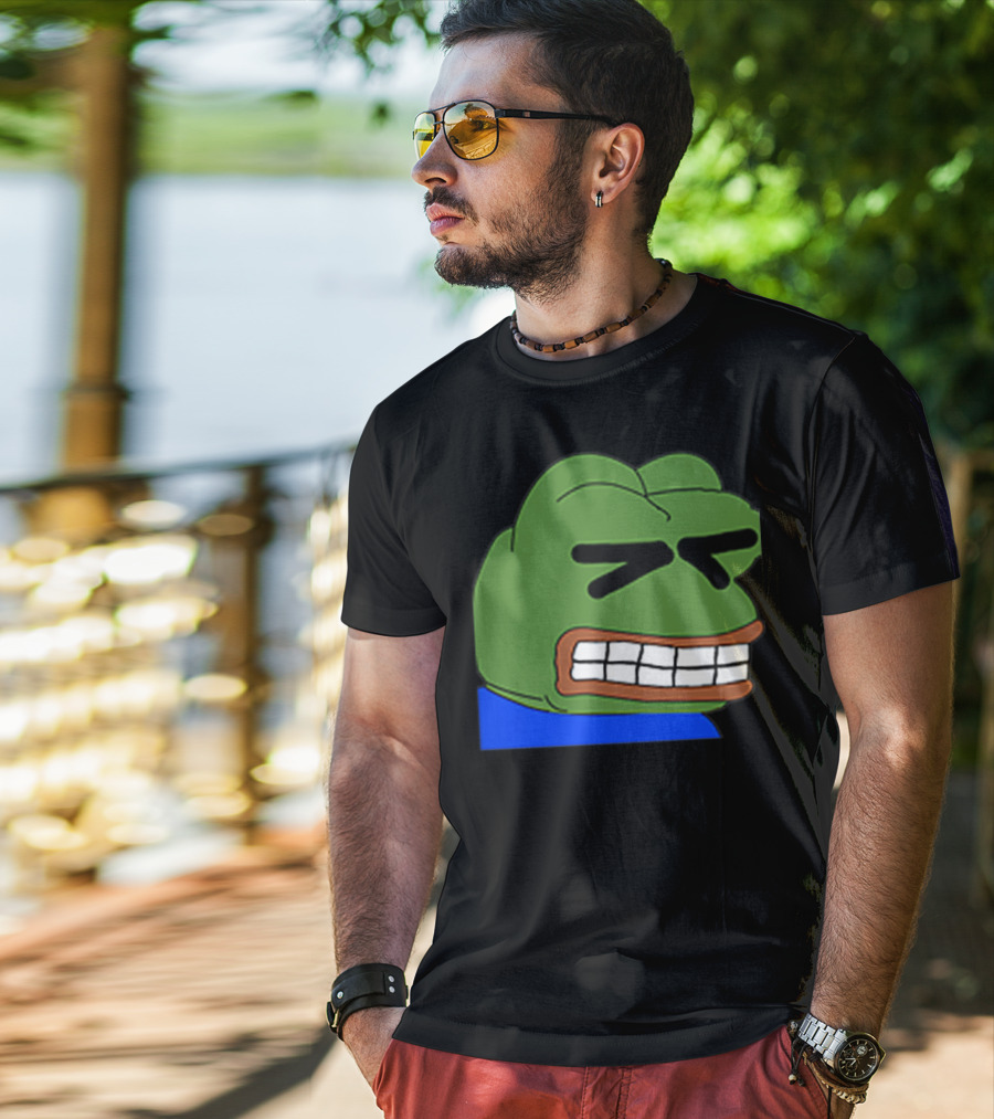 Pepepains Meme Frog Expression Emote T-Shirt