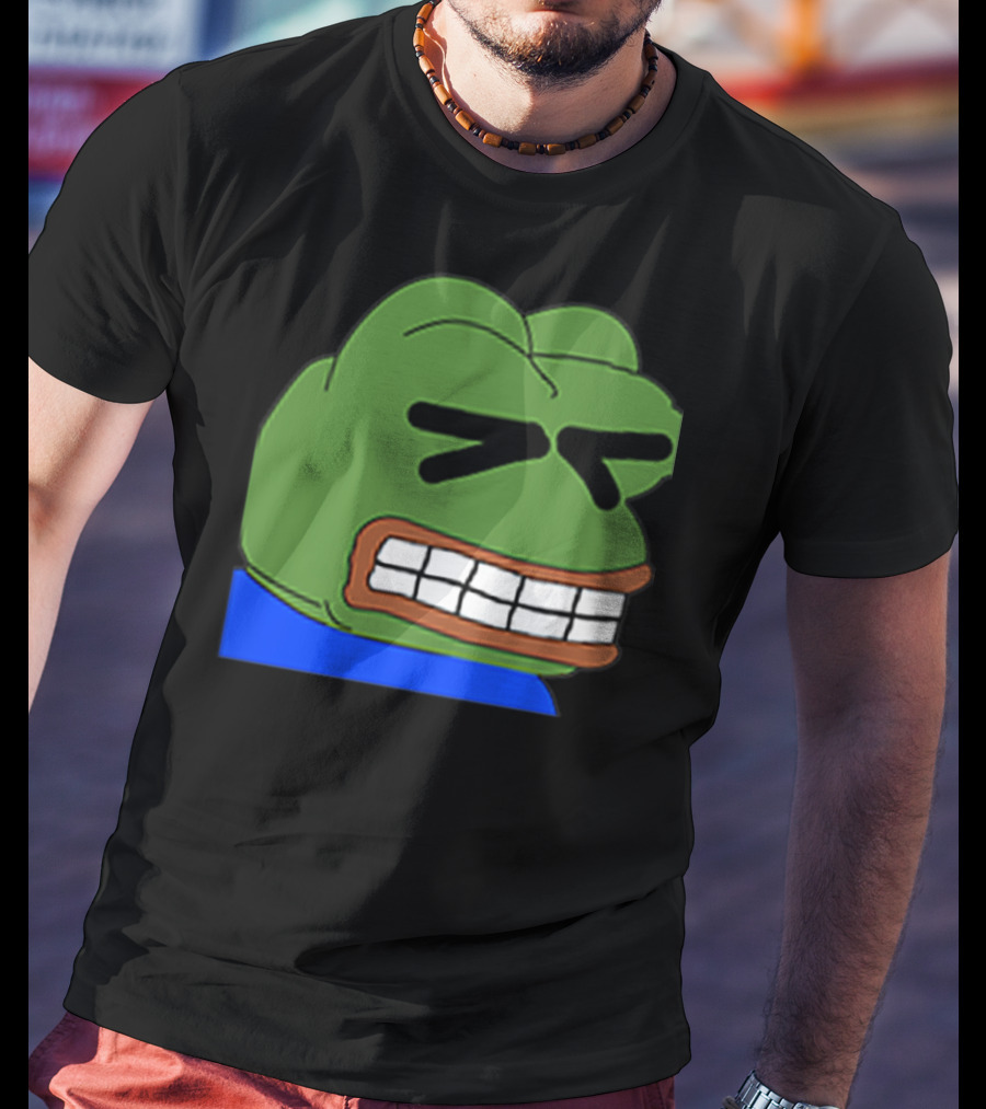 Pepepains Meme Frog Expression Emote T-Shirt