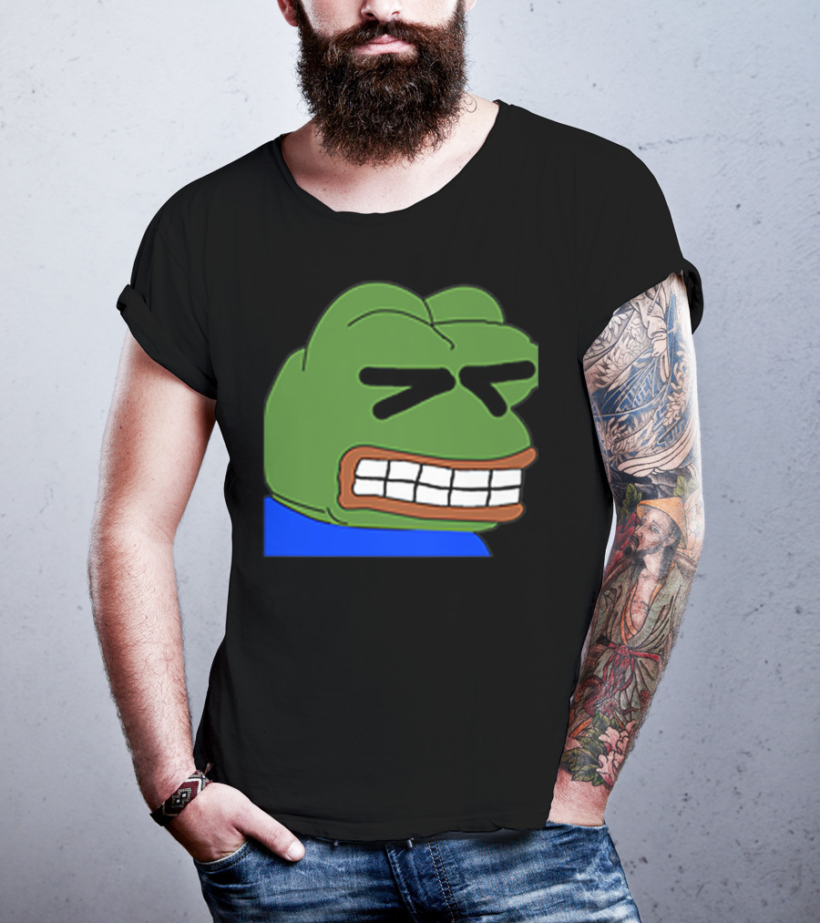 Pepepains Meme Frog Expression Emote T-Shirt