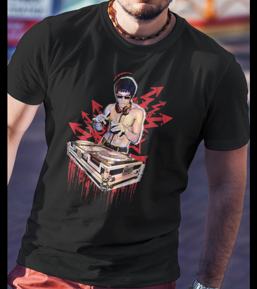 Psycho Bruce Martial Arts DJ Music Lover T-Shirt