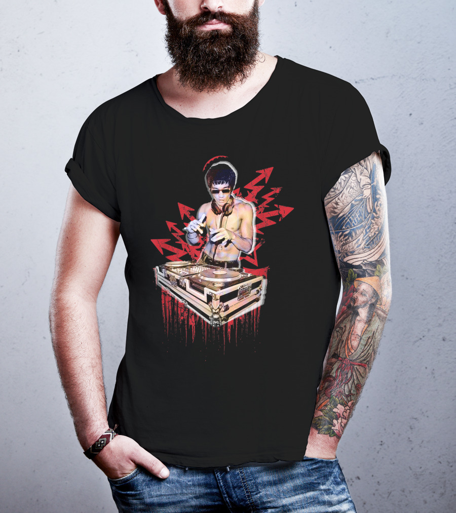 Psycho Bruce Martial Arts DJ Music Lover T-Shirt