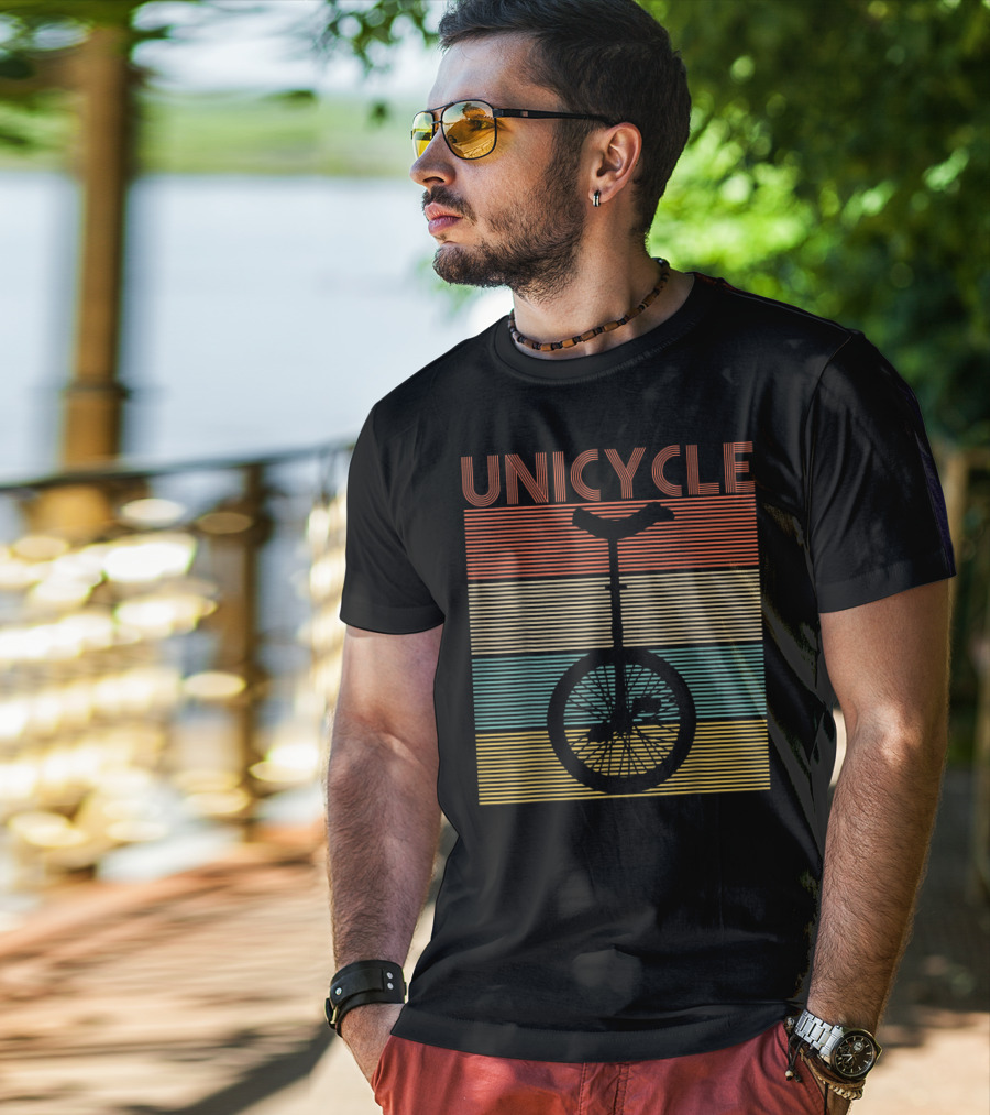 Unicycle Retro Stripe T-Shirt