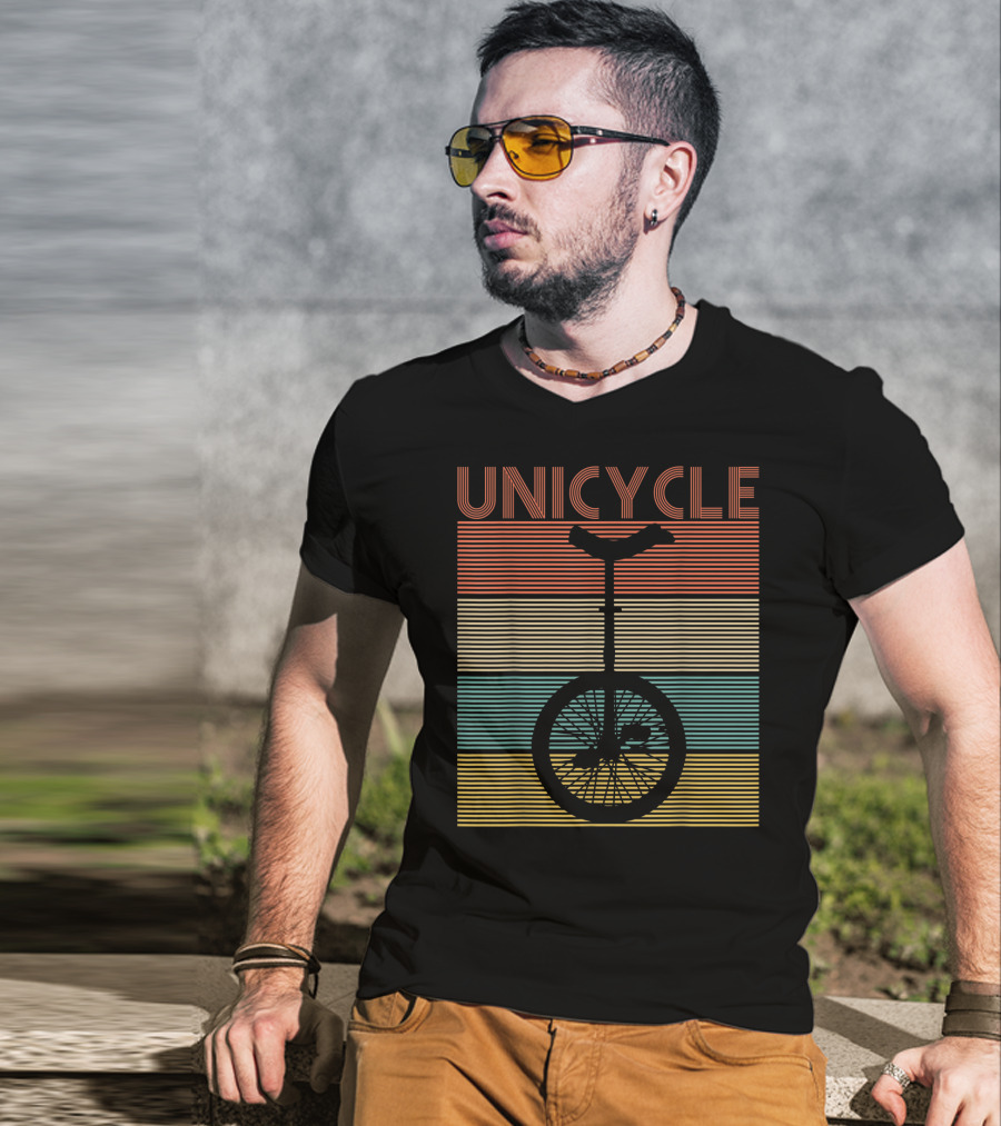 Unicycle Retro Stripe T-Shirt