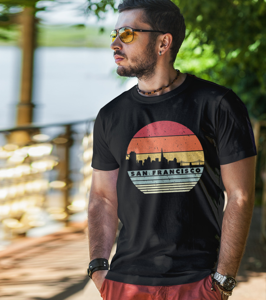 San Francisco Vintage Skyline Souvenir USA T-Shirt