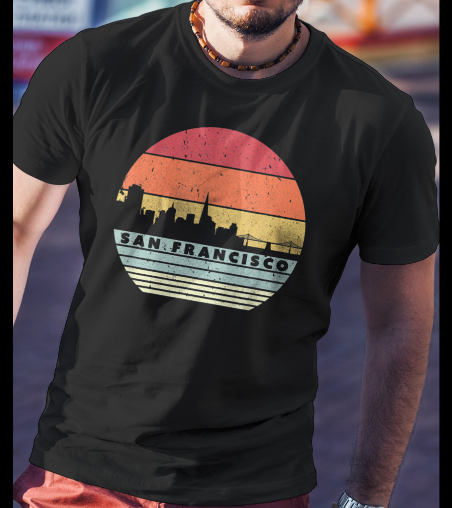 San Francisco Vintage Skyline Souvenir USA T-Shirt