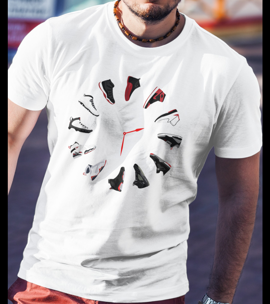 Sneaker Clock With Iconic Shoe T-Shirt
