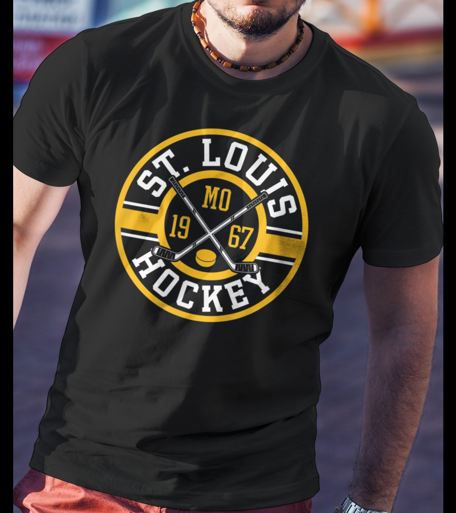St Louis Hockey MO 1967 Vintage Ice Hockey Sticks T-Shirt