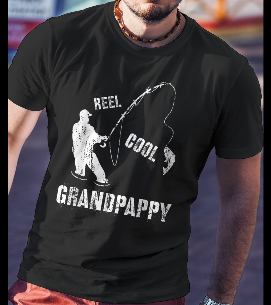 Reel Cool Grandpappy Fishing Fisherman Vintage T-Shirt