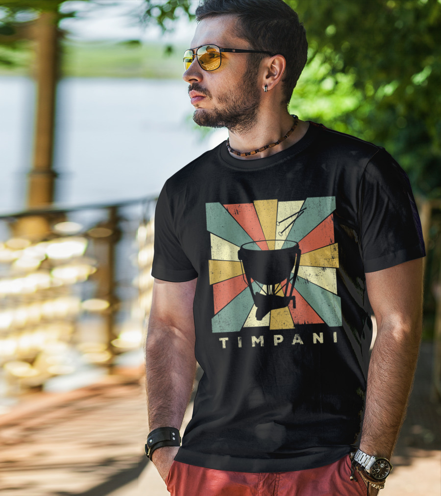 Timpani Vintage Percussion Music T-Shirt