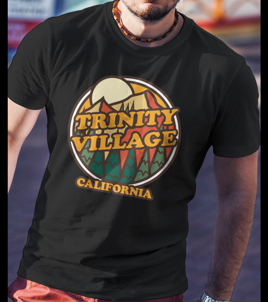 Trinity Village California Vintage Mountain Scenery T-Shirt