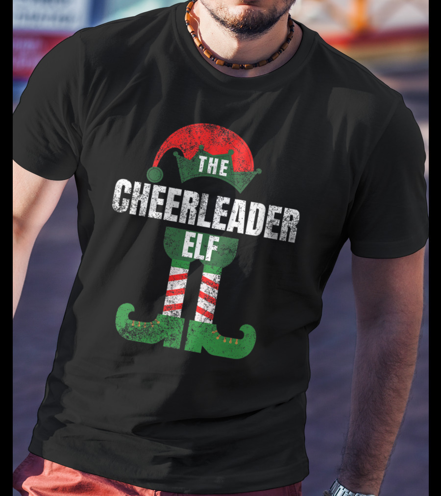 The Cheerleader Elf Christmas Humor Festive T-Shirt