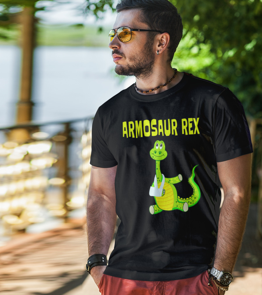 Armosaur Rex Funny Broken Arm Dinosaur T-Shirt