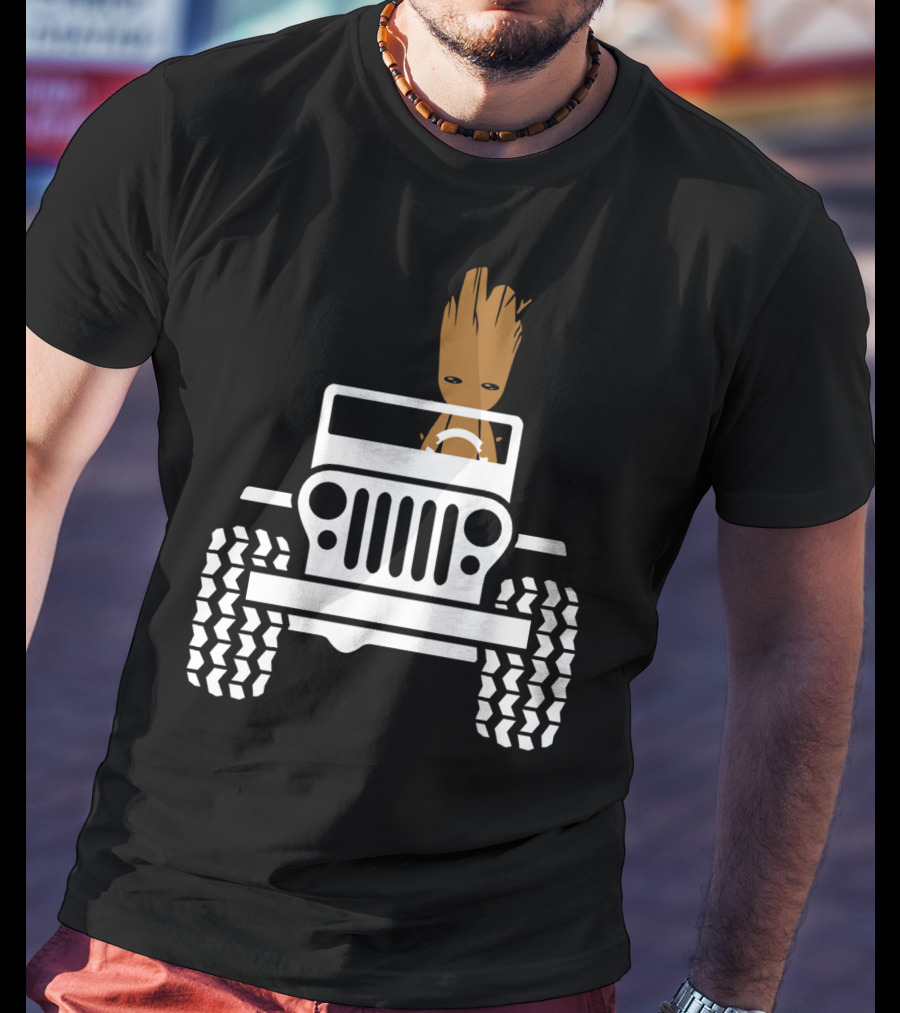 Funny Baby Drive Jeeps Distressed 70s T-Shirt