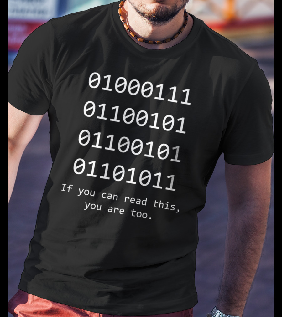 Binary Code Geek Humor For Computer Programmer Developer T-Shirt
