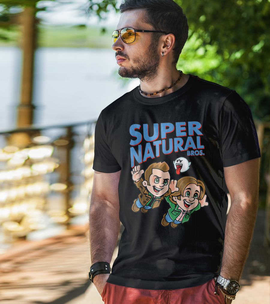 Supernatural Bros Funny Mashup With Ghost Character T-Shirt