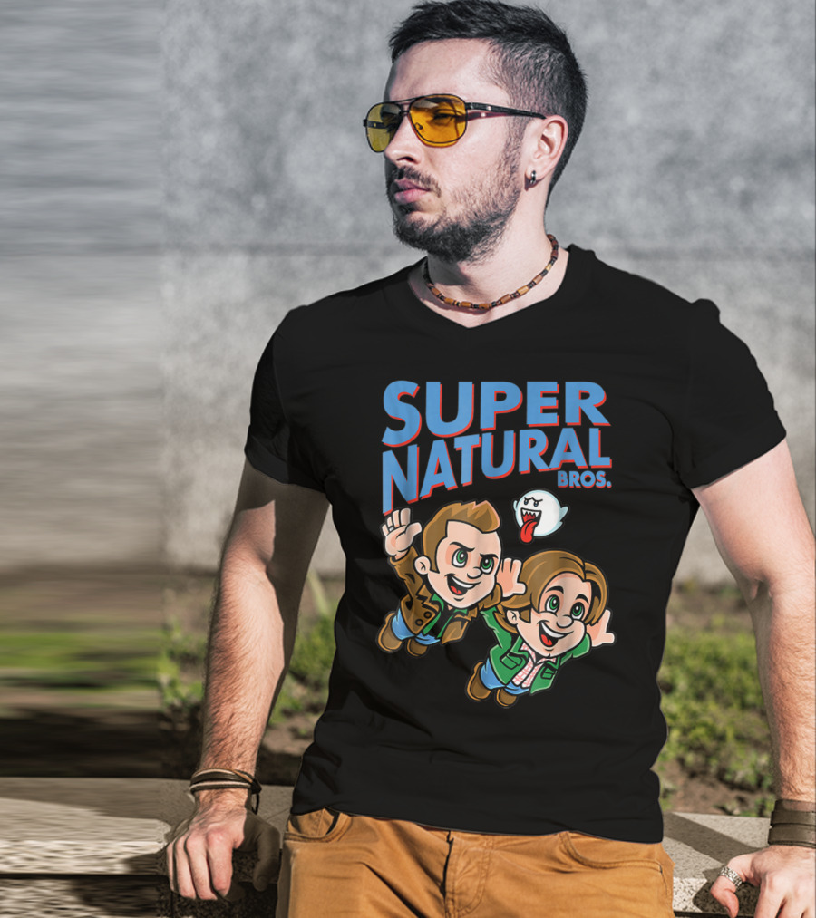 Supernatural Bros Funny Mashup With Ghost Character T-Shirt