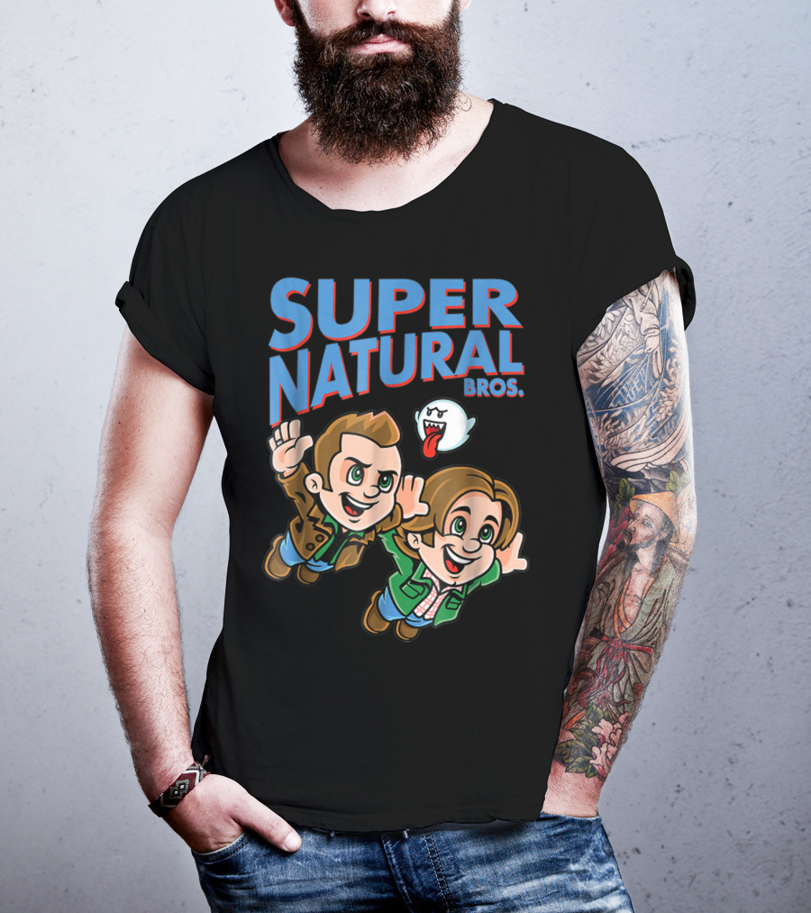 Supernatural Bros Funny Mashup With Ghost Character T-Shirt