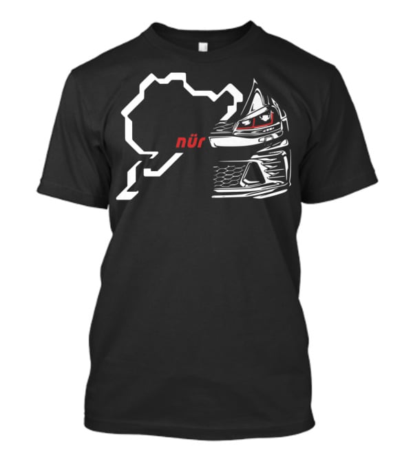 GTI Nürburgring Green Hell Racing Track Car Outline T-Shirt