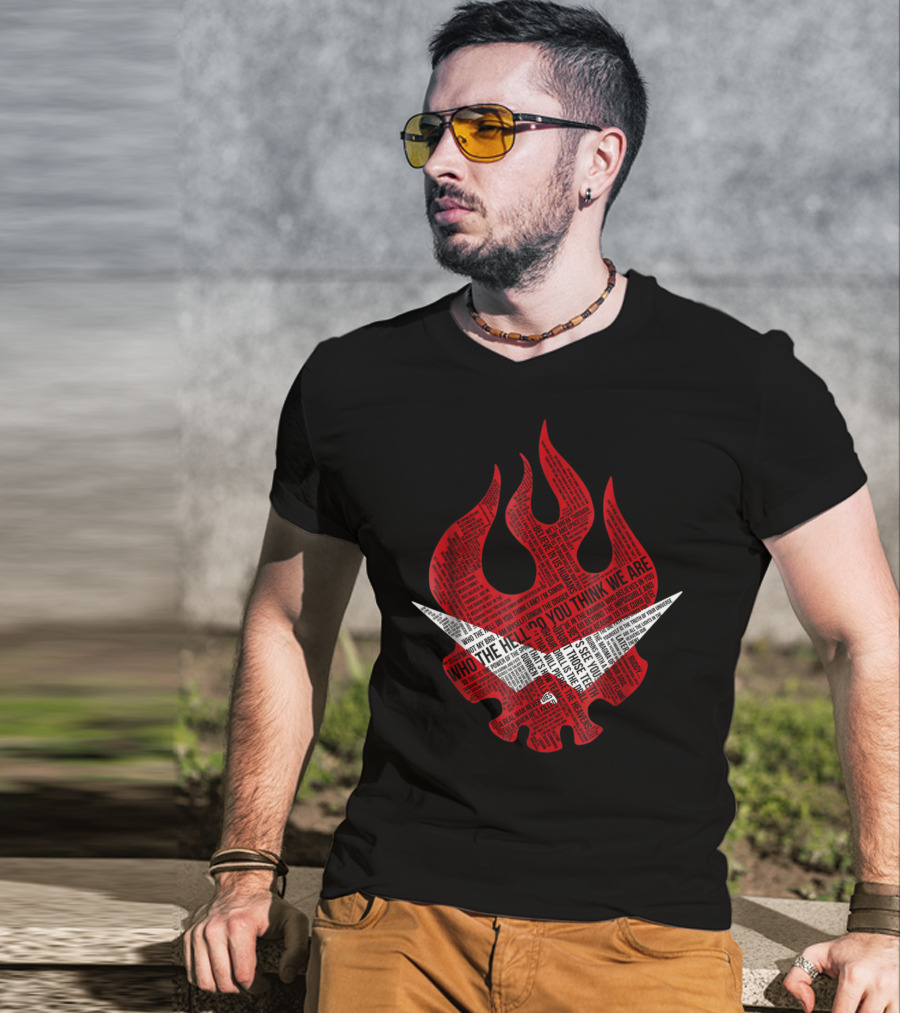 Gurren Lagann Logo Typography Who The Hell Do You Think We Are T-Shirt