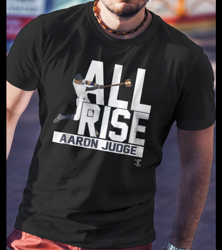 All Rise Aaron Judge Baseball Motif T-Shirt