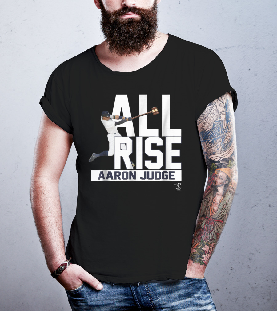 All Rise Aaron Judge Baseball Motif T-Shirt
