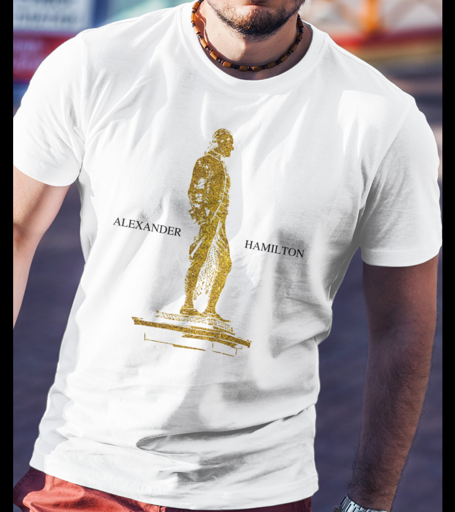Alexander Hamilton Statue Golden T-Shirt