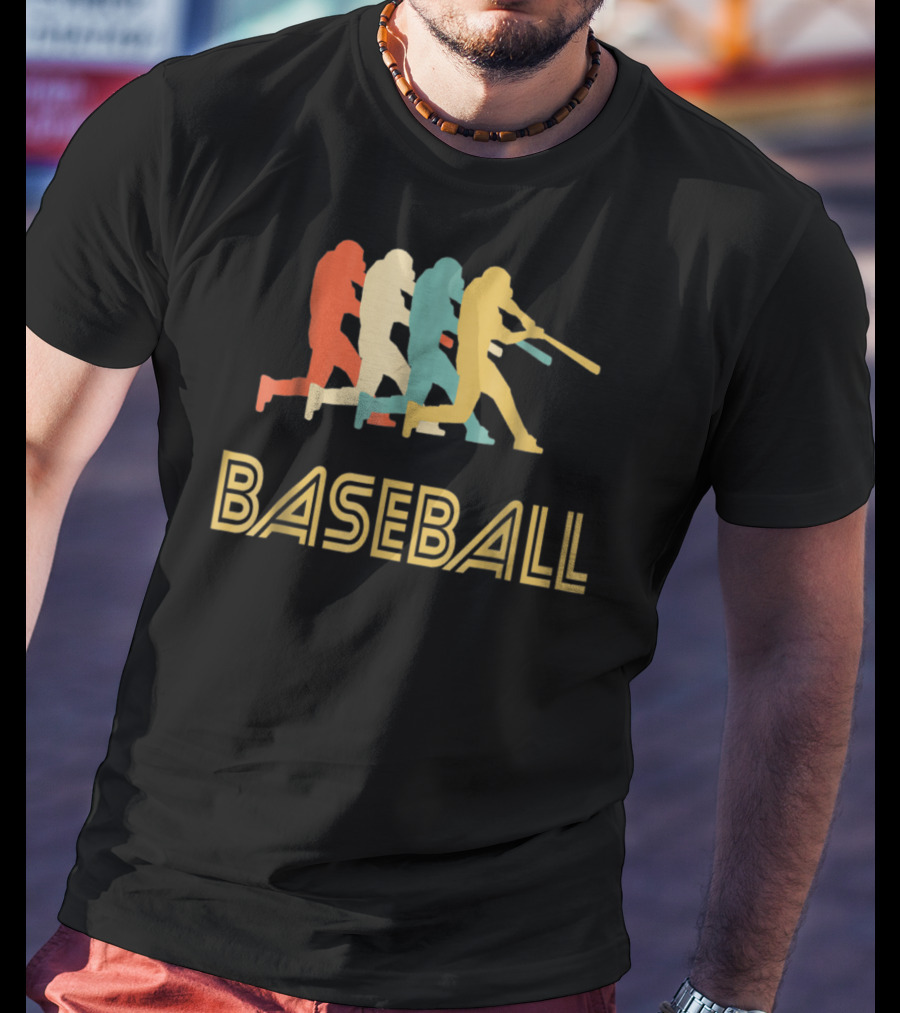 Baseball Batter Pop Multicolor Swing T-Shirt
