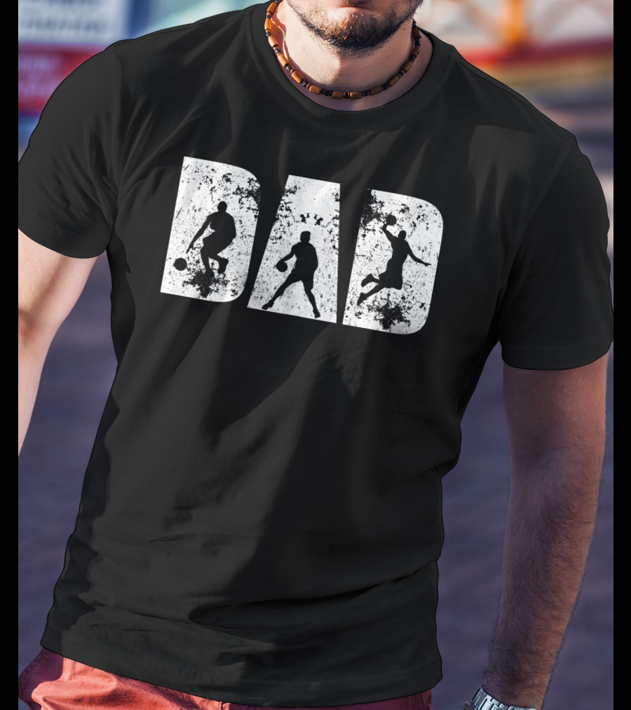 Basketball Dad Silhouettes For Father's Day From Daughter T-Shirt