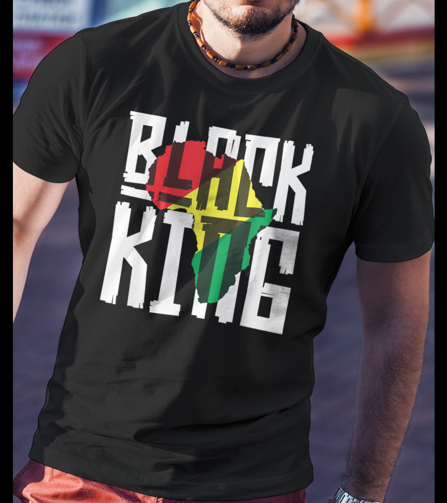 Black King Africa Tribal Men History Month T-Shirt