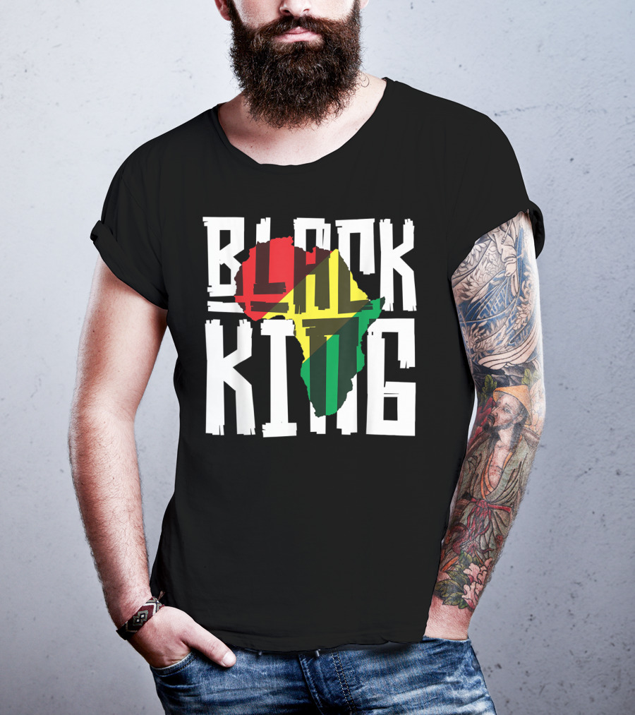 Black King Africa Tribal Men History Month T-Shirt