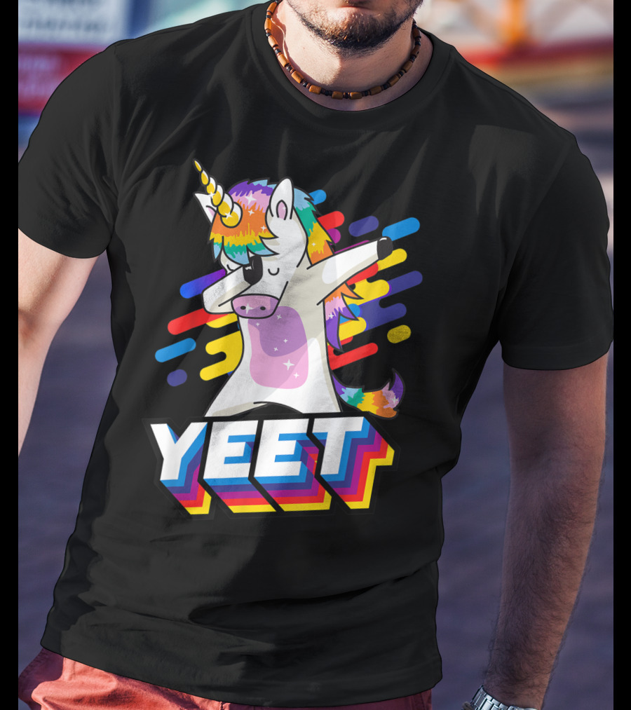 Yeet Rainbow Unicorn Dabbing T-Shirt