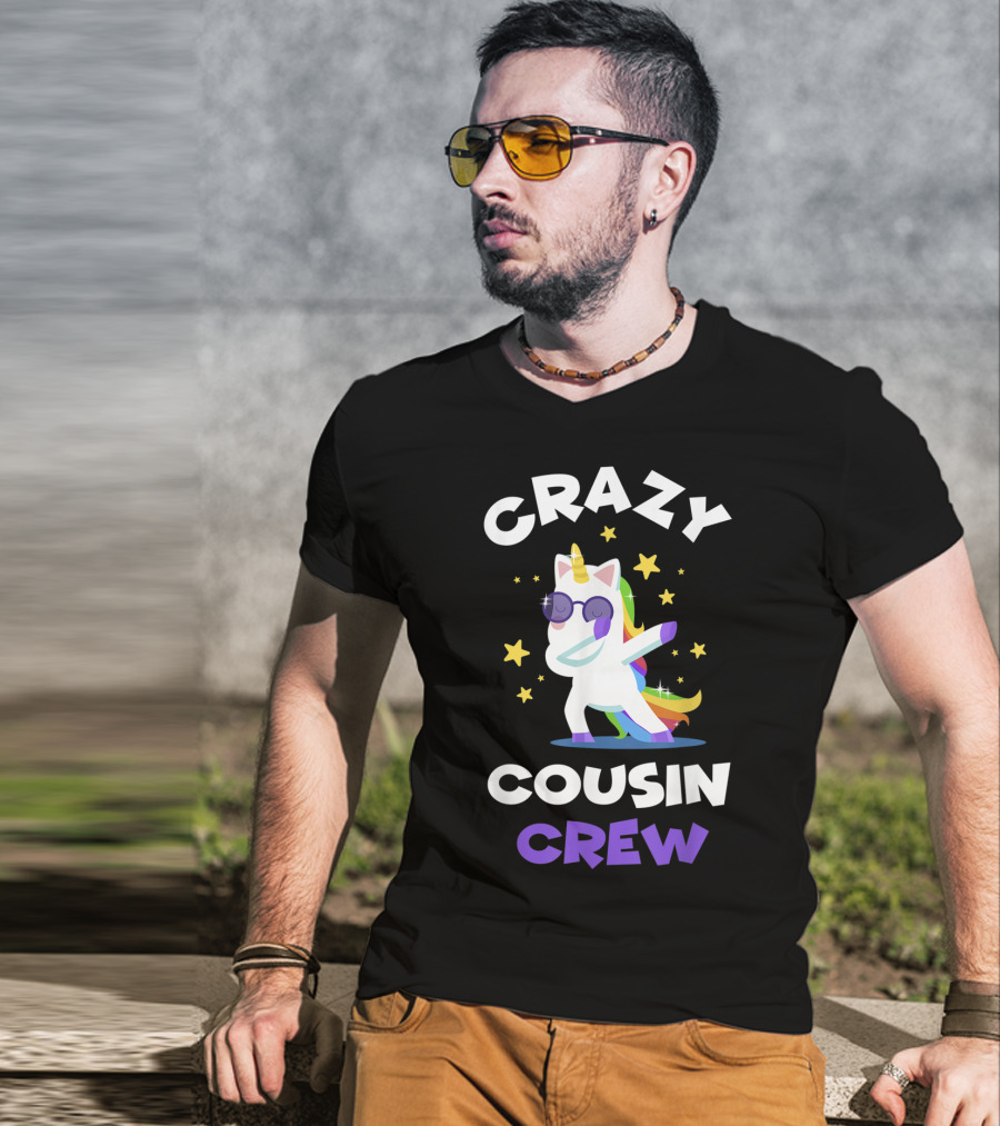 Crazy Cousin Crew Unicorn Dabbing Reunion T-Shirt