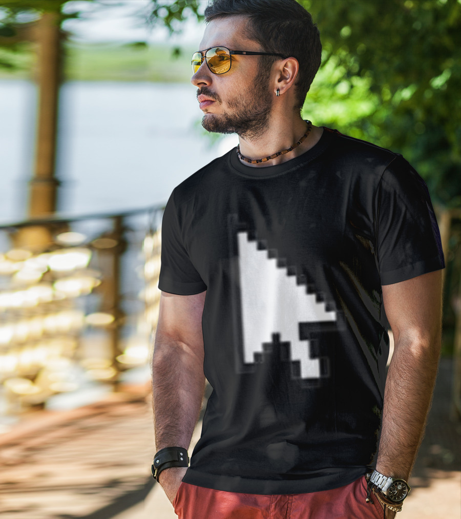 Pixelated White Arrow Cursor T-Shirt