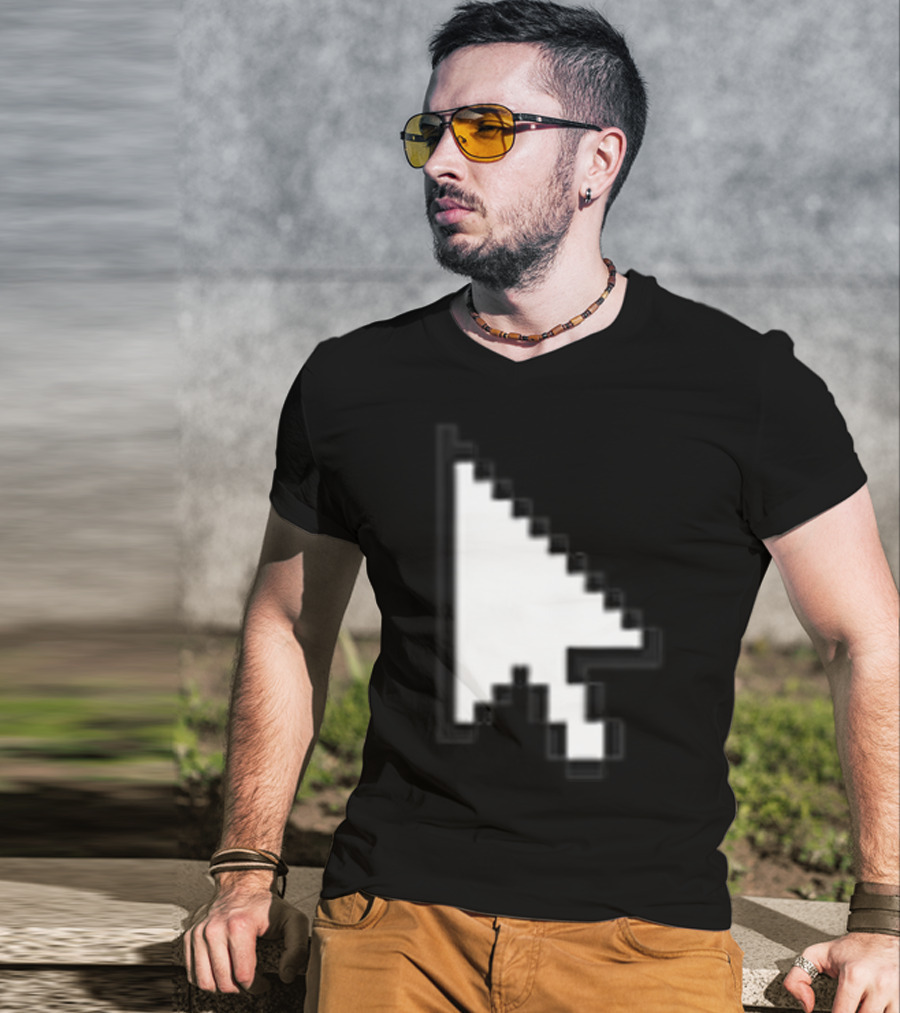 Pixelated White Arrow Cursor T-Shirt