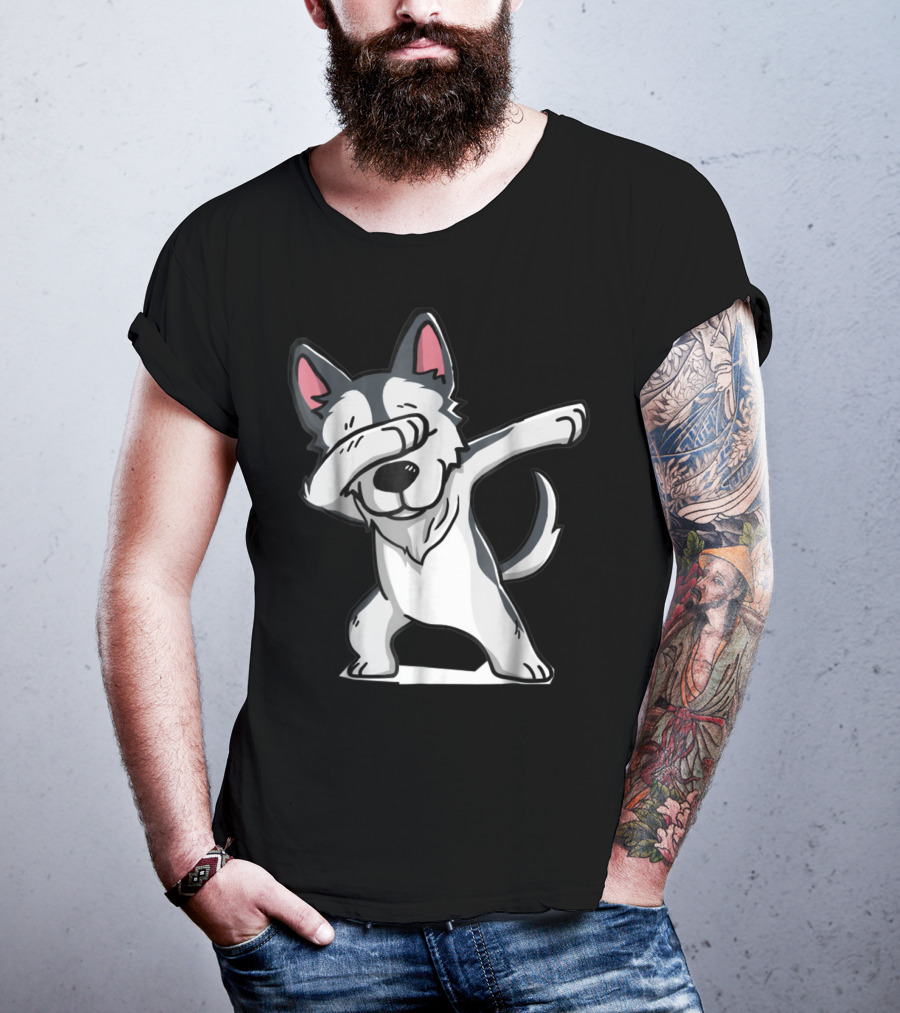 Cute Funny Dabbing Wolf Dab T-Shirt