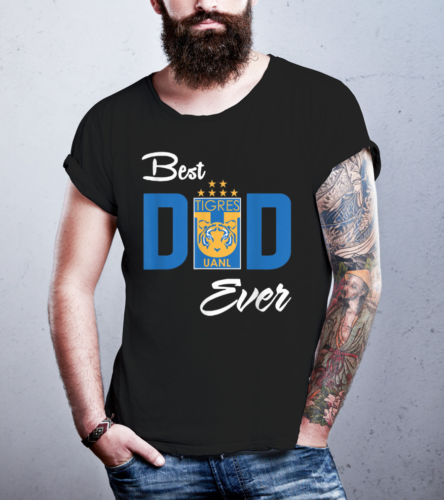 Best Dad Ever FC Tigres UANL Logo Mexico T-Shirt