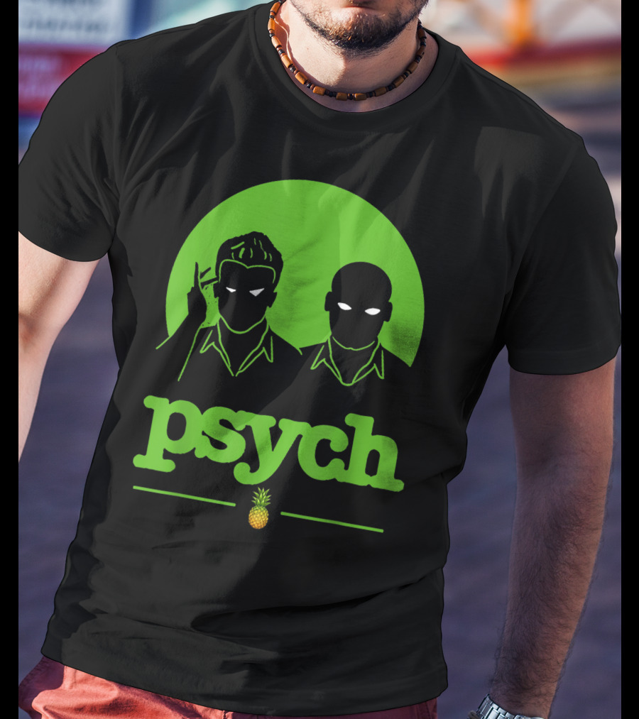 Psych Gus Shawn Spencer Funny Unique Pineapple T-Shirt