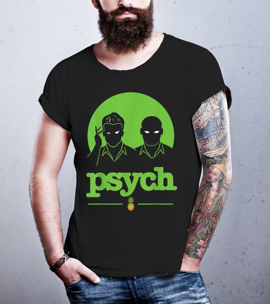 Psych Gus Shawn Spencer Funny Unique Pineapple T-Shirt
