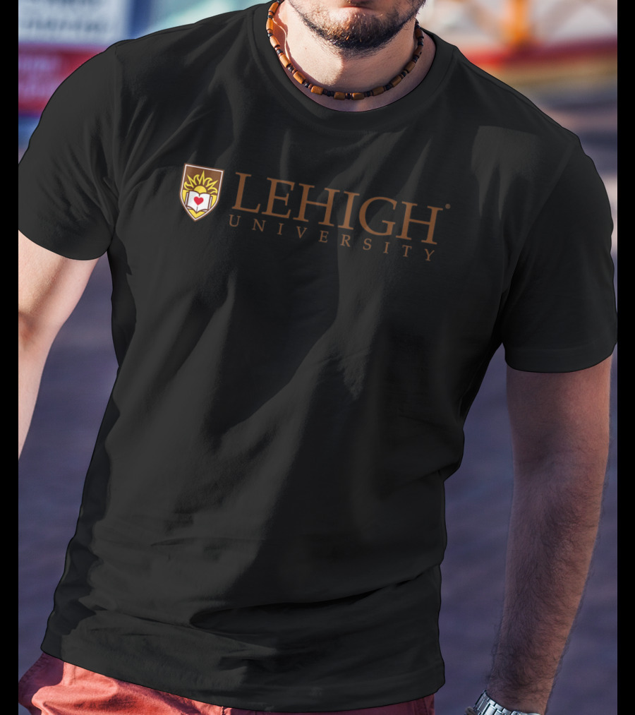 Lehigh University Logo With Shield Emblem And Mountain Hawks Ncaa Pplhu01 T-Shirt