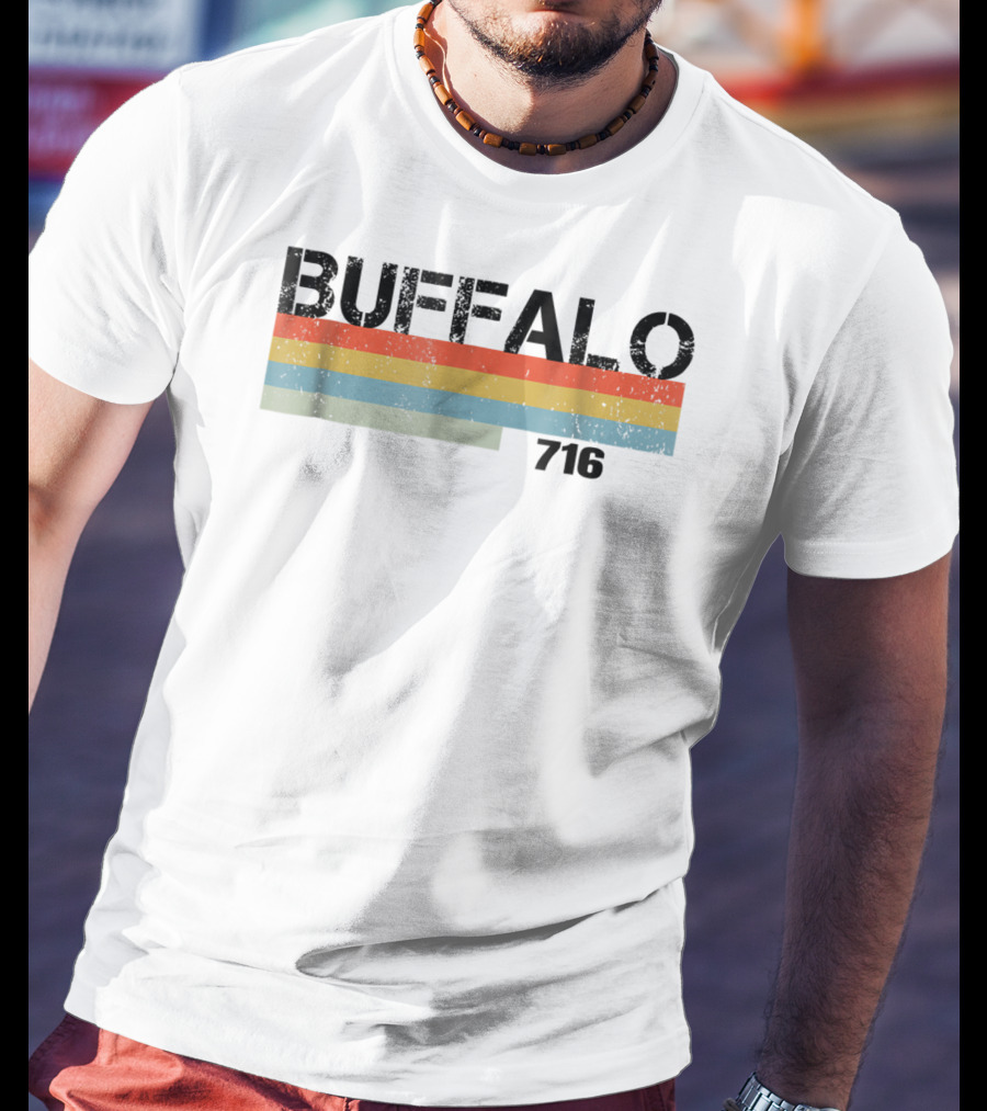 Buffalo 716 Vintage 1980s Striped T-Shirt